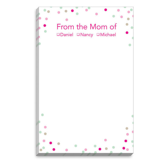 Pink Confetti Mommy Notepads